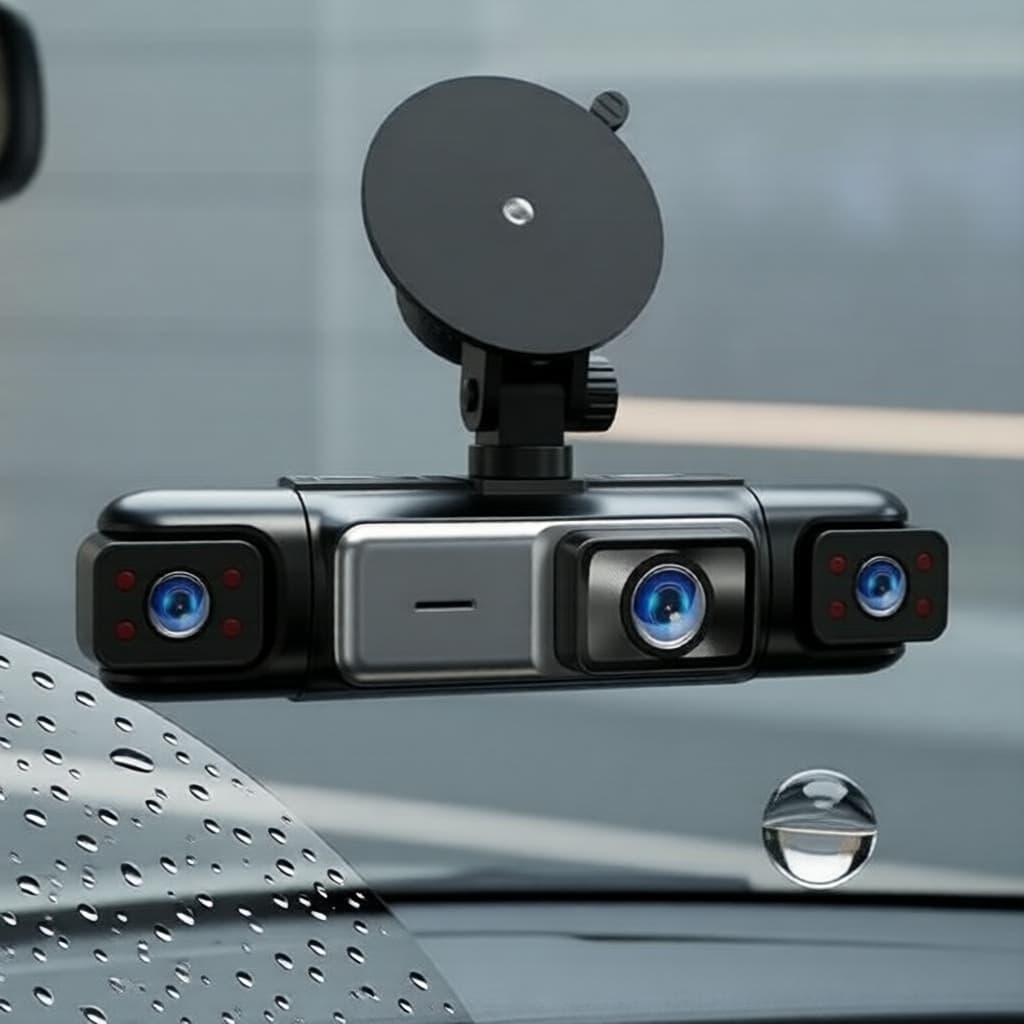 Câmera veicular 1080P 4 canais 360° com visão noturna, sensor G e monitoramento de estacionamento