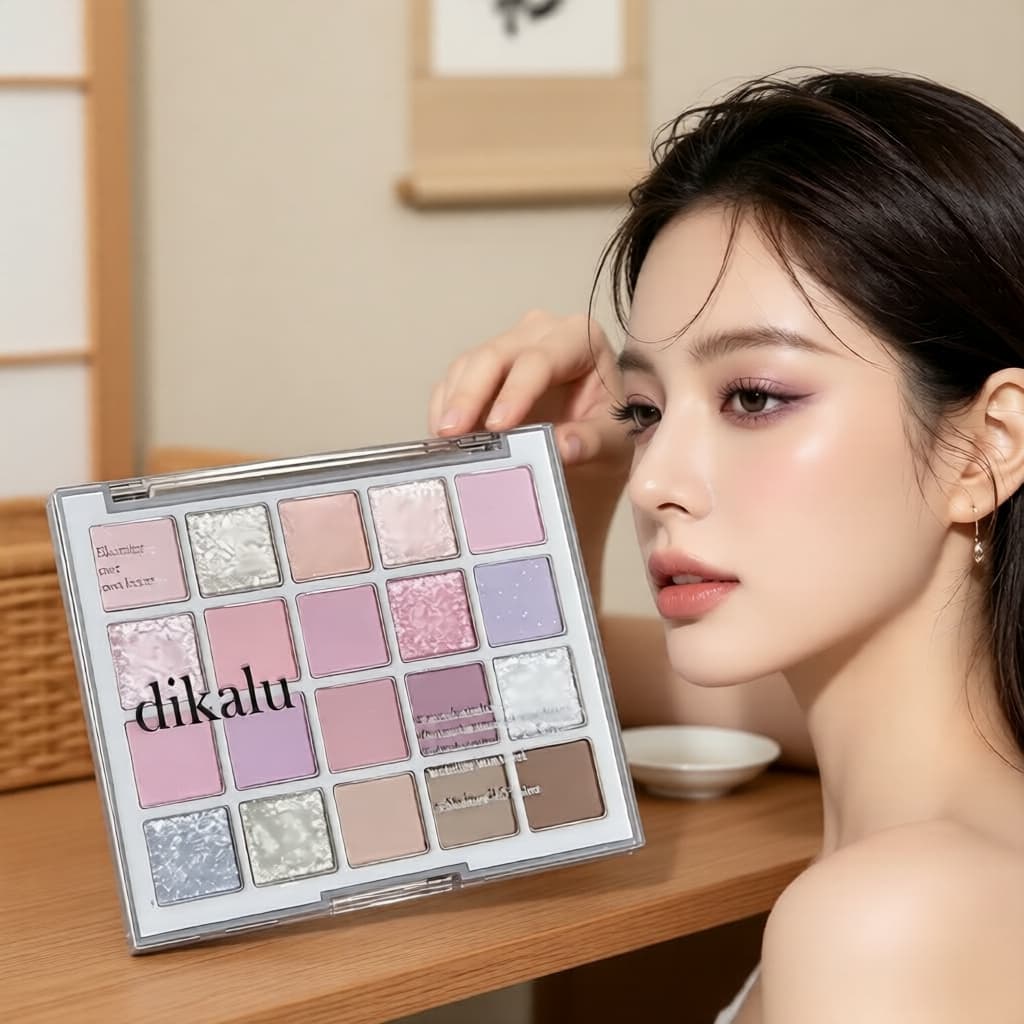 Paleta de Sombras DIKALU 20 Tonalidades 20 g – Brilho & Mate para Festas e Dias de Verão