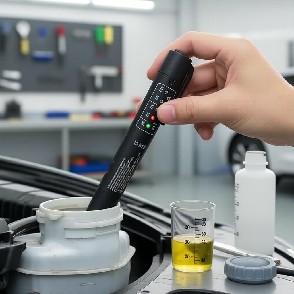 Caneta testadora de qualidade de fluido de freio automotivo, ferramenta de teste de óleo com display LED