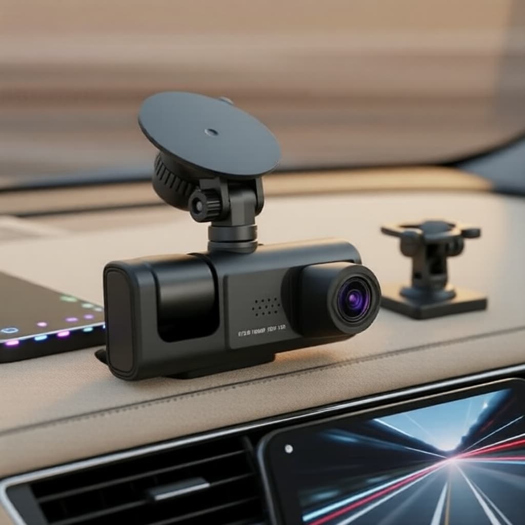Gravador de vídeo digital veicular 1080P com lentes frontal e interna