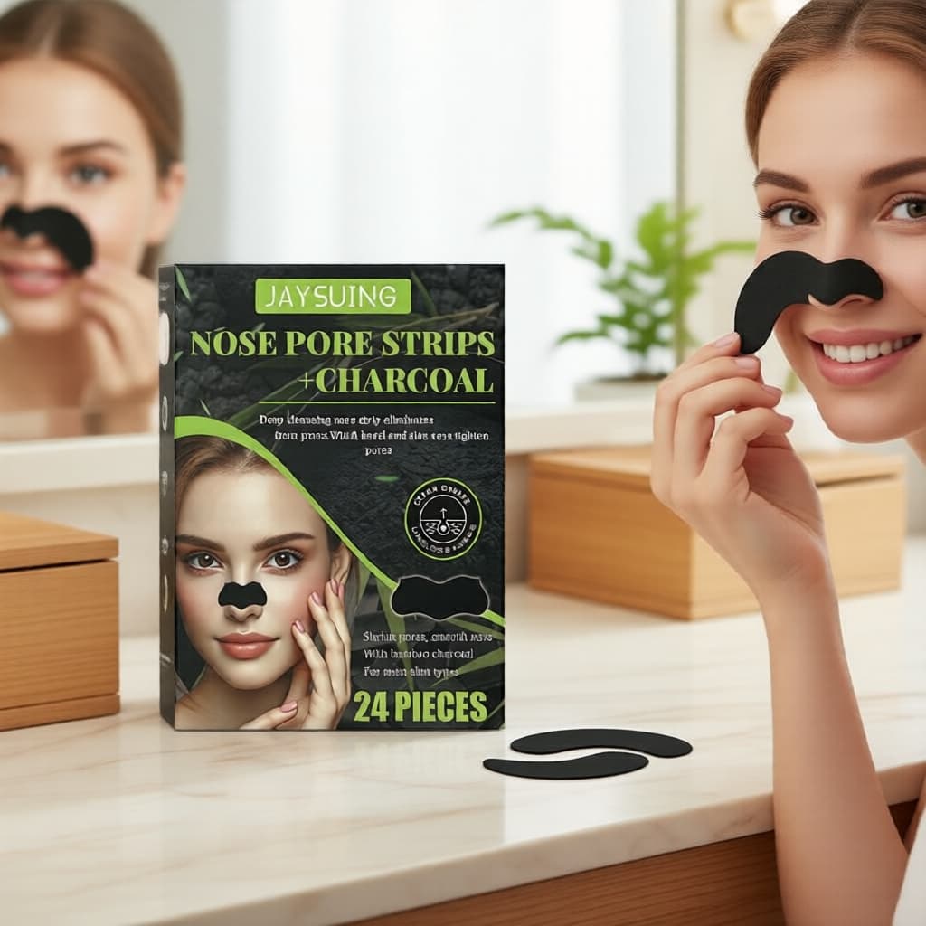 Removedor de cravos suave de limpeza profunda – 2 caixas (48 adesivos) – aplique com água – adere facilmente, removendo