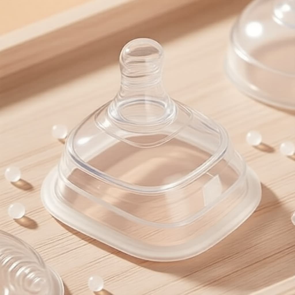 5 peças de bicos de silicone para mamadeira, formato quadrado, seguros para alimentos