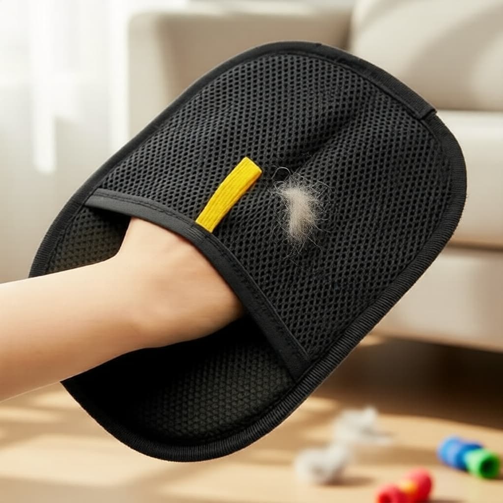 Luva Removedora de Pelos FurFree, Escova Eletrostática Bidirecional, Removedor de Pelos para Cachorros e Gatos, Luva