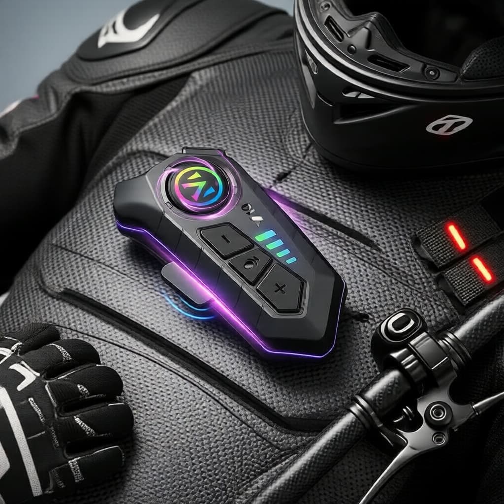 Fones de Ouvido Intercomunicador de Capacete, Bluetooth Sem Fio, Cancelamento de Ruído, À Prova D’Água para Moto