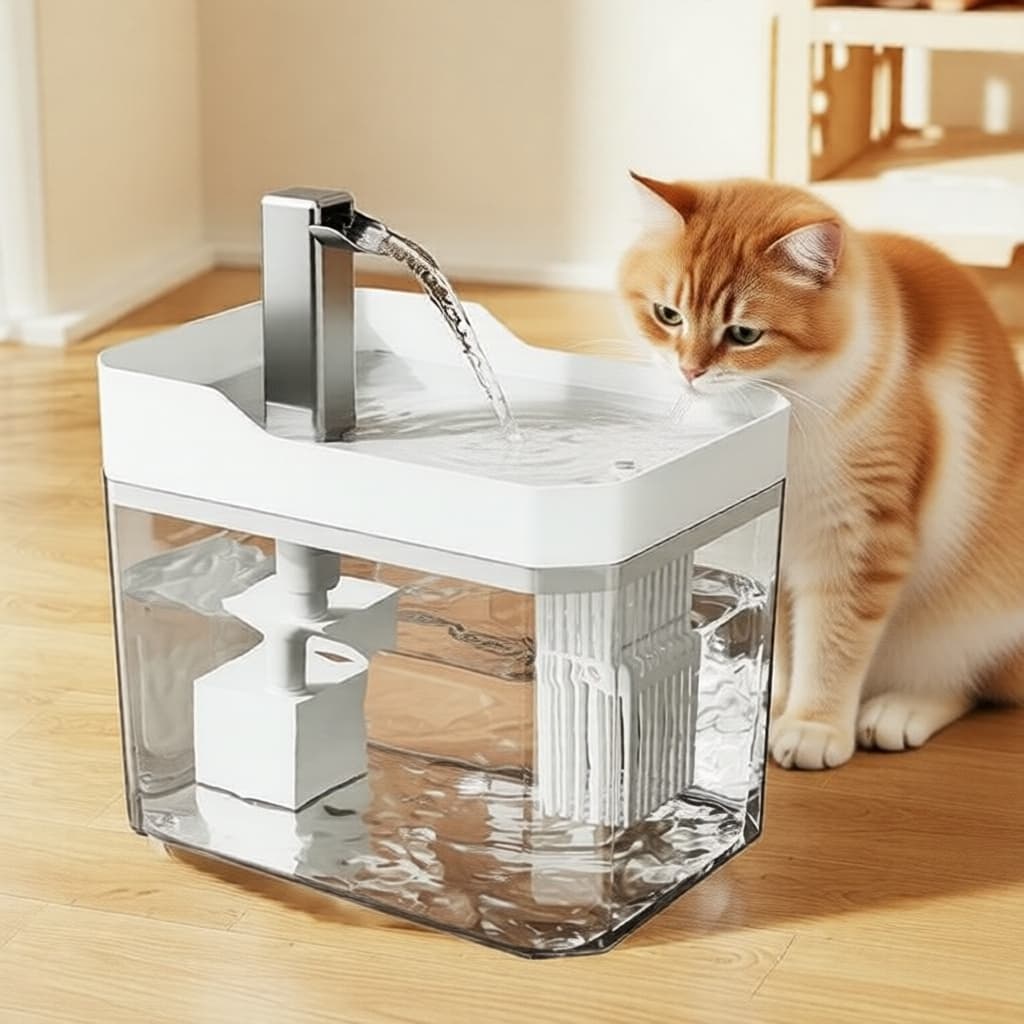 Dispensador de água silencioso para pets, fonte com circulação e alta capacidade para cães e gatos