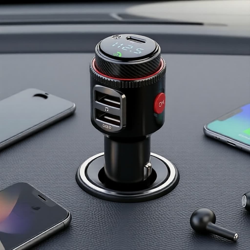 Adaptador Bluetooth 5.4 para Rádio FM no Carro