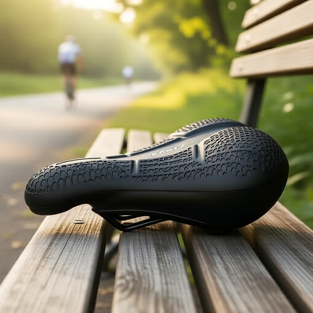 Capa de selim de bicicleta 3D à prova de choque, ergonômica, silicone à prova d'água, alta elasticidade para MTB
