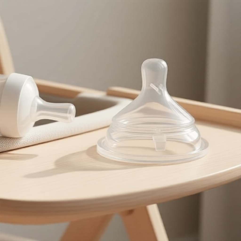 5 peças de bicos quadrados de grau alimentício para bebês, bicos de mamadeira de silicone de reposição