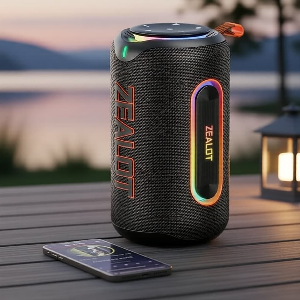 ZEALOT MP1 60W Caixa de Som Bluetooth Sem Fio, 8000mAh, IPX6 à Prova d'Água para Graves ao Ar Livre