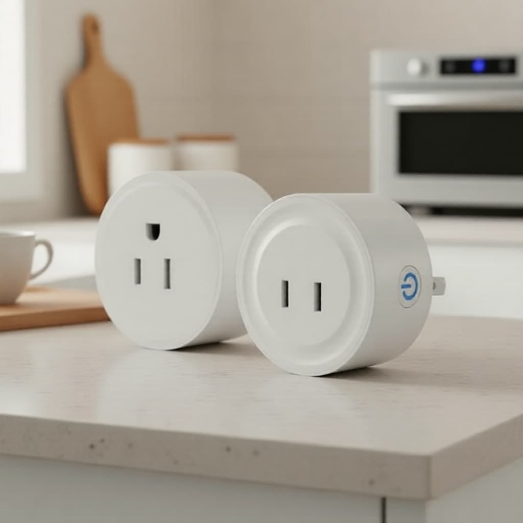 Tomada Inteligente Wi-Fi US 2-Pin Plana, Compatível com Apps Tuya e Smart Life