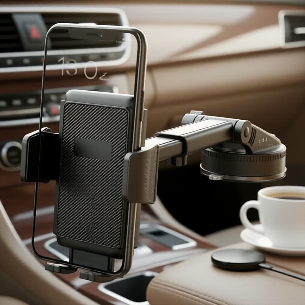Suporte Universal 360° para Celular Veicular com Ventosa – Aderência Segura