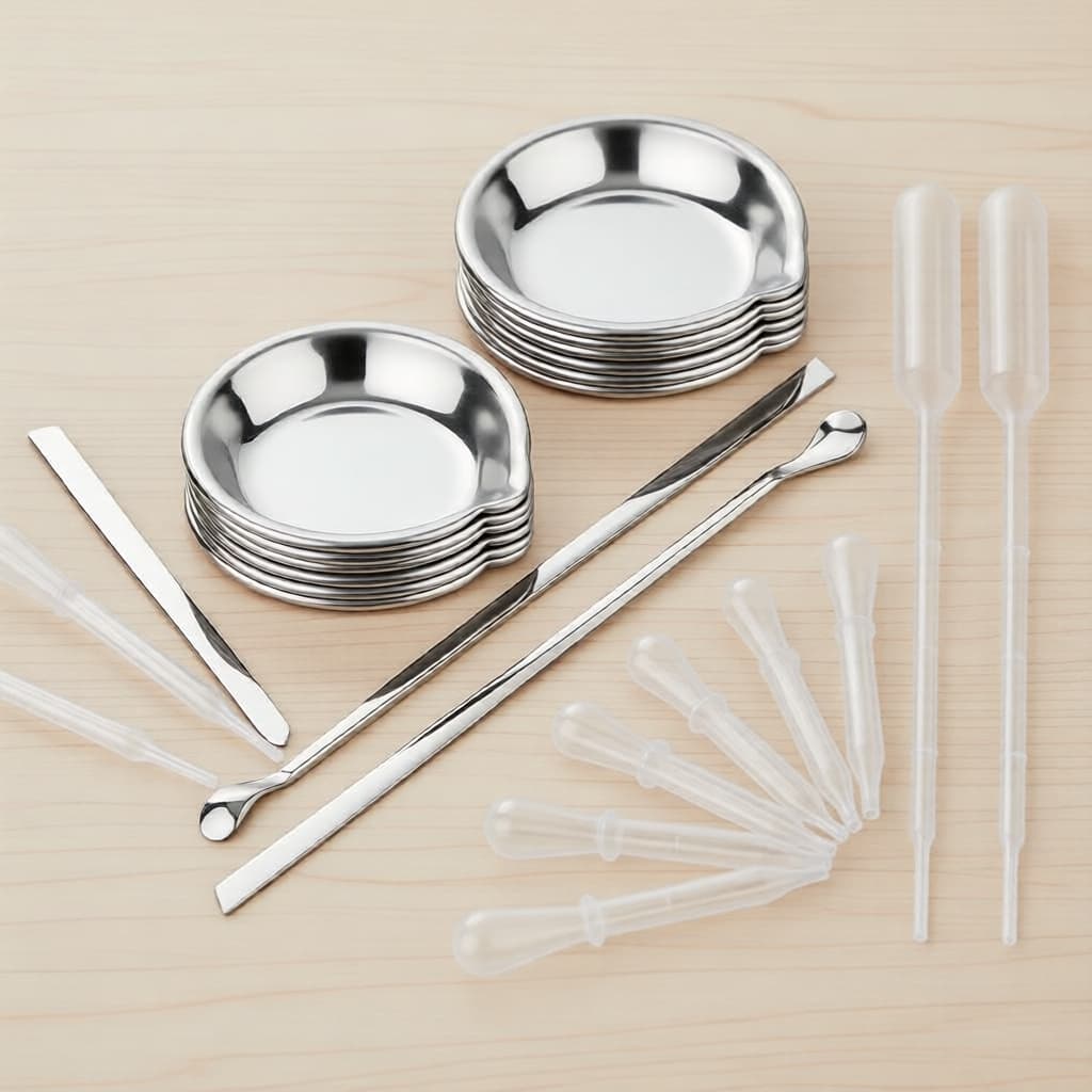 Ferramentas de Pintura para Modelismo: 12 bandejas, 2 agitadores, 8 pipetas de 3ml