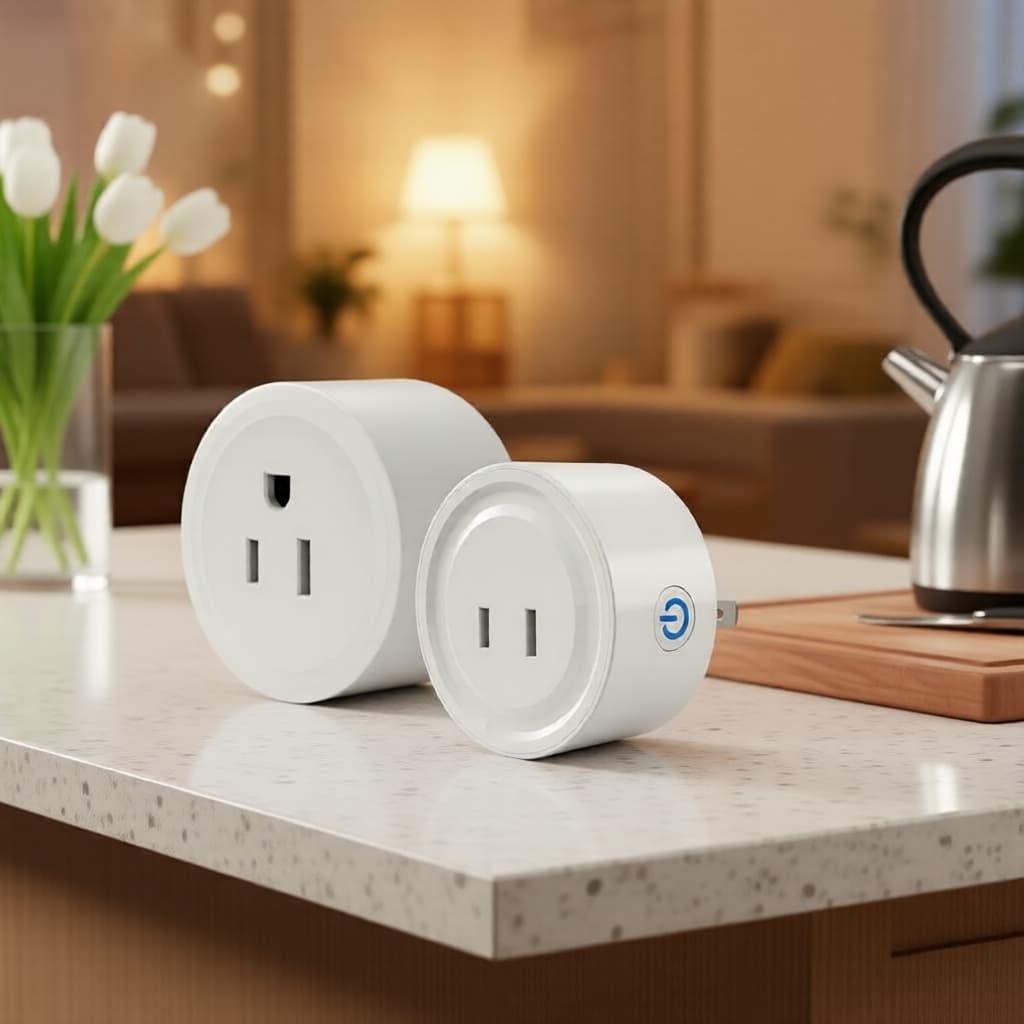 Tomada Inteligente Wi-Fi 20A, Plug EUA 2 Pinos Chato, Compatível com Tuya, Alexa e Google Home