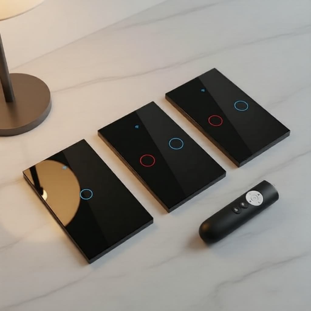 Interruptor Inteligente Wi-Fi , De Toque De Parede 433 RF , Sem Necessidade De Fio Neutro , Compatível Com Google Home ,