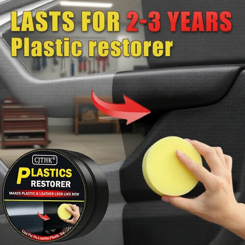 Restaurador de Painel Automotivo e Plástico de Couro com Brilho Preto