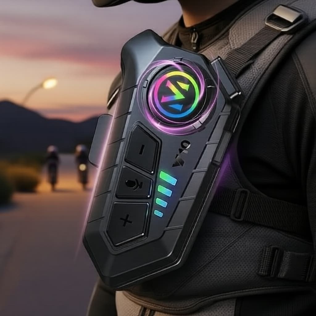 Fones de Ouvido de Capacete Sem Fio à Prova d'Água, Intercomunicador para Moto, Cancelamento de Ruído, Pronto para Jogos