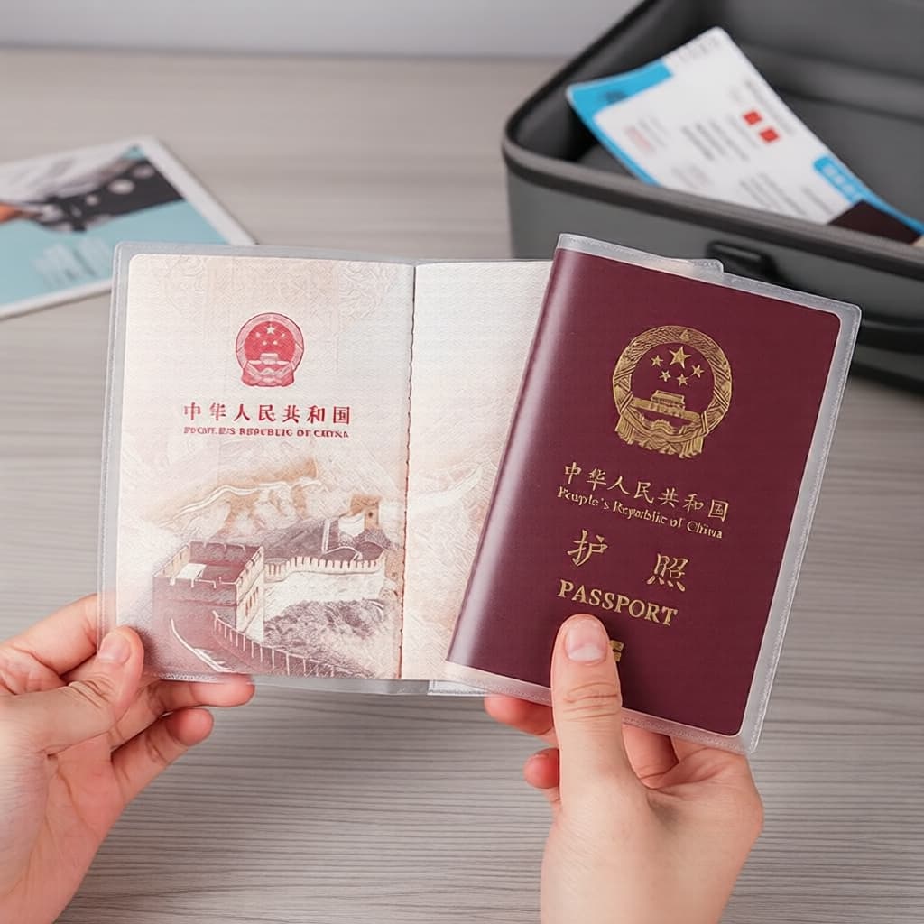 Porta Passaporte e Documentos de Identidade Transparente, Organizador de Viagem, Capa de Proteção para Passaporte
