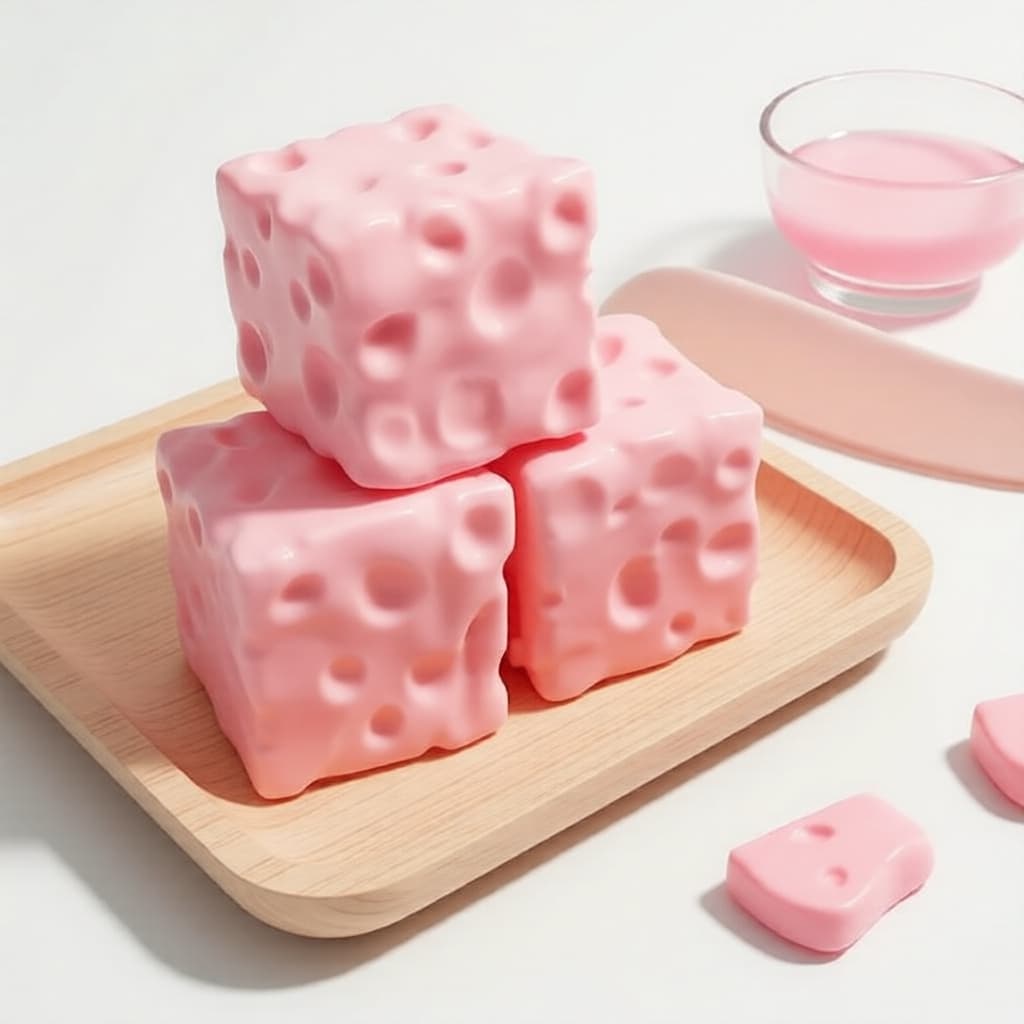 Fidget Cheese Cube Ball, Brinquedo Moldável para ASMR Sensorial & Antiestresse