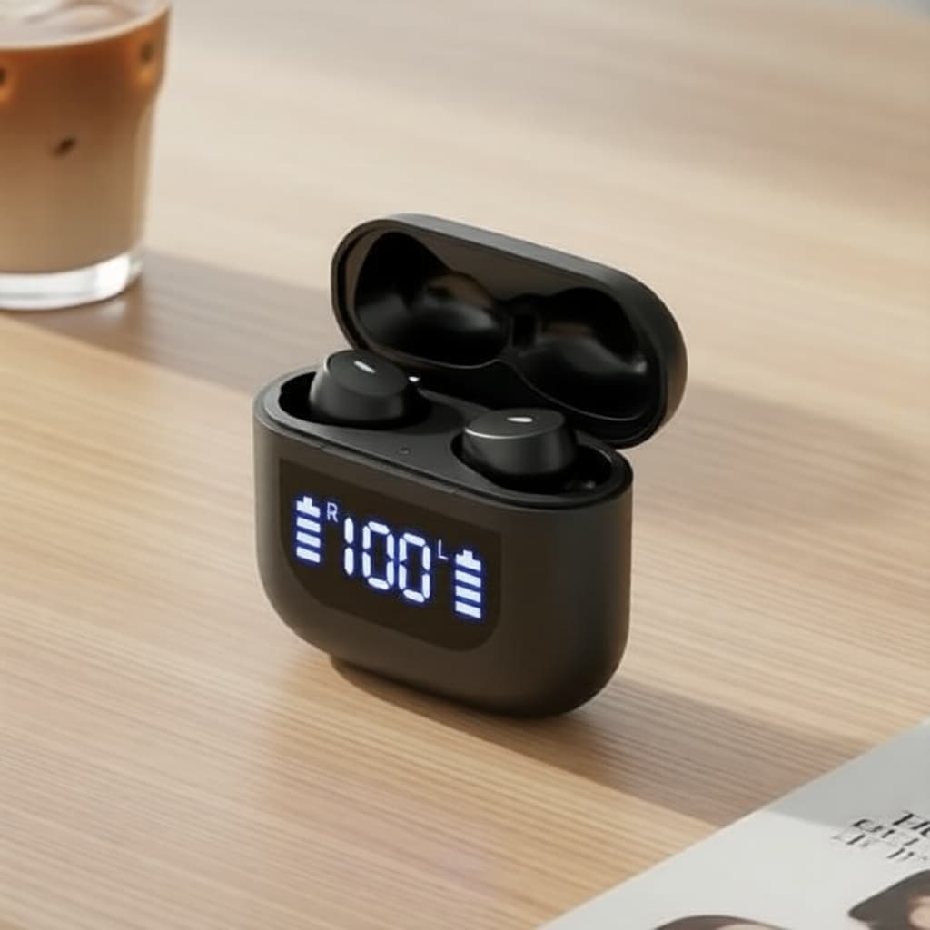 K07 Fones de Ouvido Sem Fio, Intra-Auriculares Bluetooth, Graves Profundos, Fones com Cancelamento de Ruído, Fone de