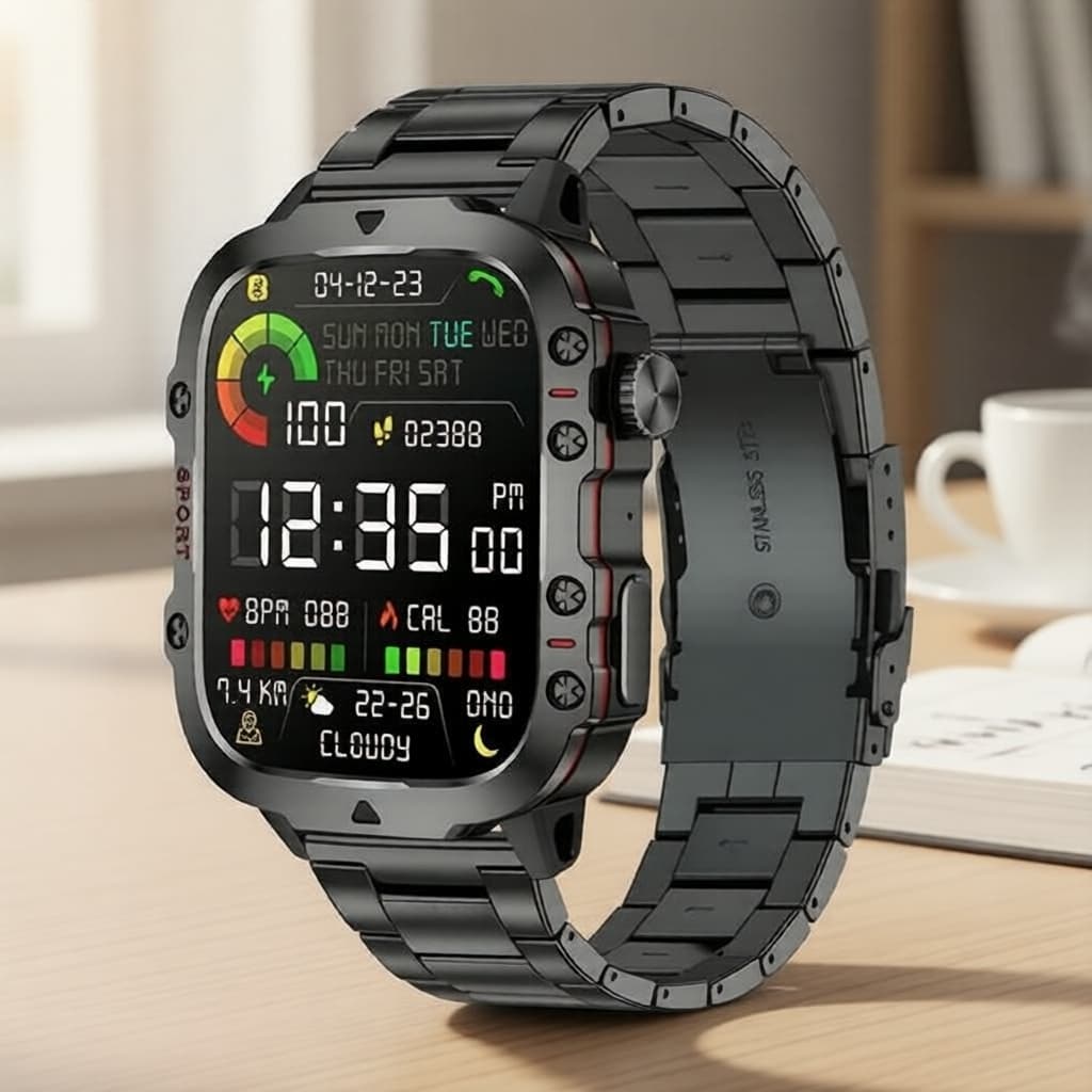 Q11 Smartwatch Masculino Novidade 2026 Chamada Bluetooth Monitoramento de Frequência Cardíaca Análise do Sono