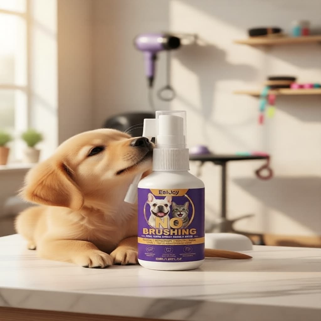 Spray Bucal Pet 50 ml Atualizado: Névoa de Menta Sem Enxágue para Cães e Gatos – Limpeza Fácil de Dentes Sem Escova