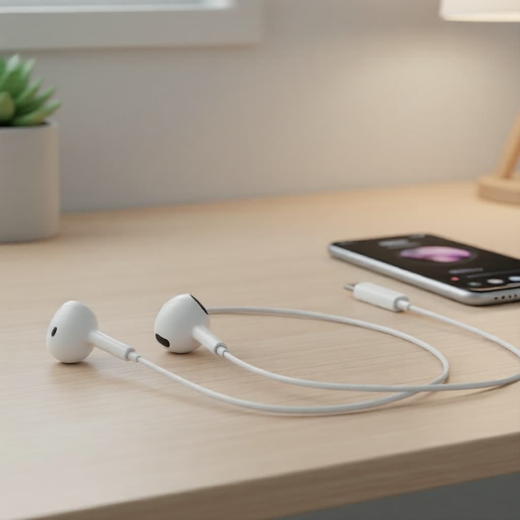 Fones de ouvido com fio intra-auriculares com microfone, desempenho avançado, fones tipo C – baixa latência para jogos,