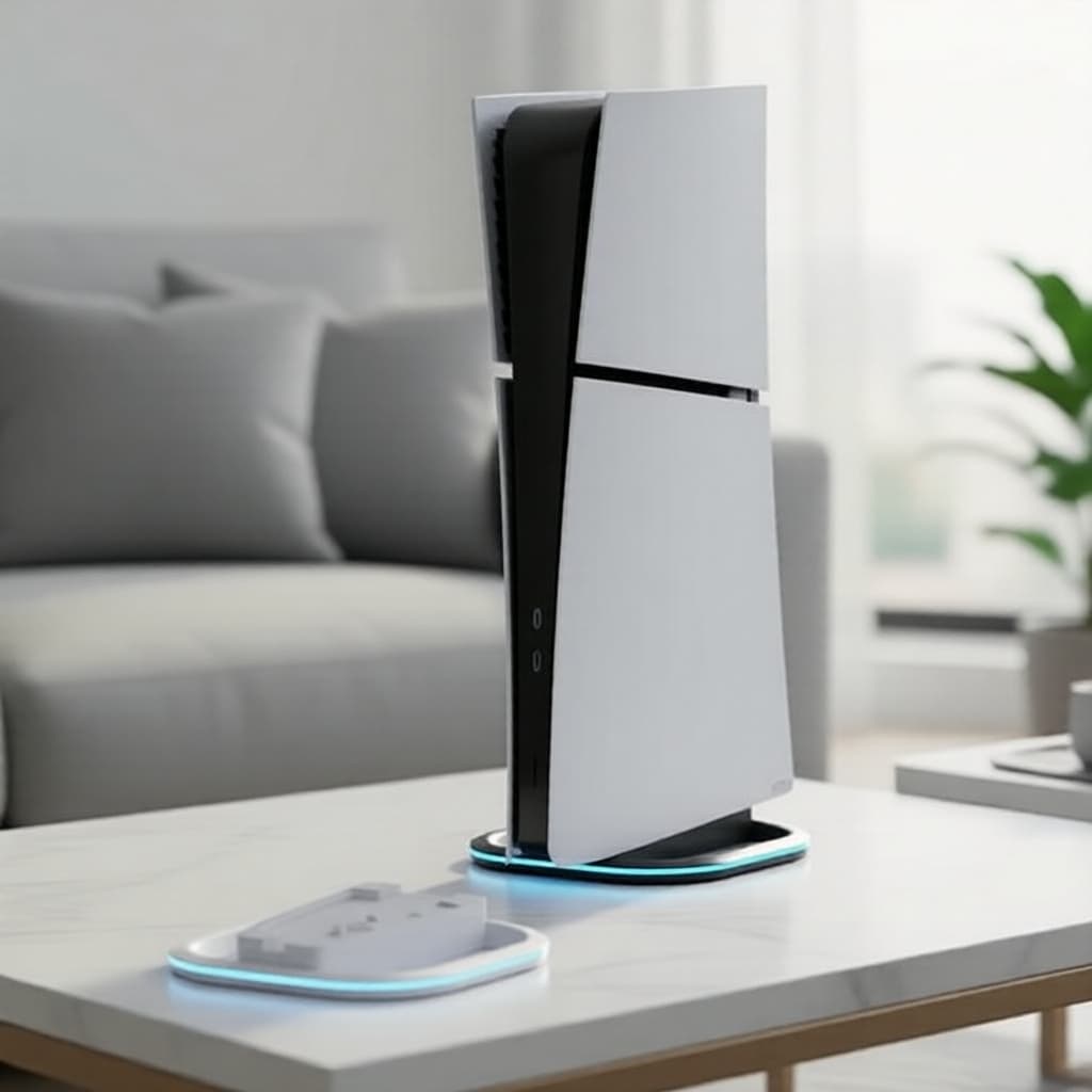 Suporte LED compatível com PS5/PS5 Slim/PS5 Pro, inclui parafusos de montagem, serve para todos os modelos