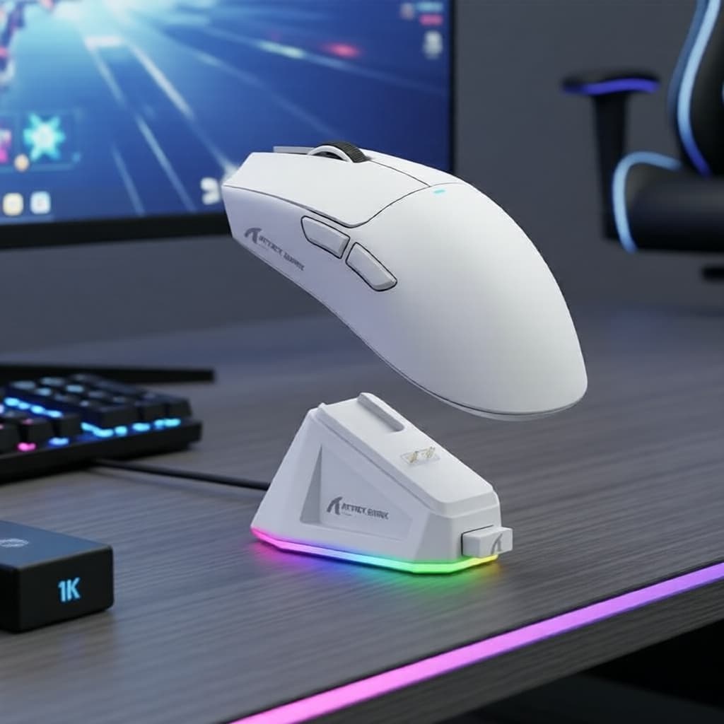 Mouse Gamer Attack Shark X11 Tri mode, Sensor PAW3311, 22000DPI, 2.4G Wireless, Bluetooth, Com Fio, 300mAh, para Gamer