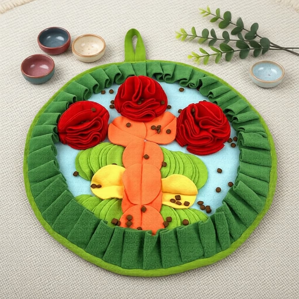 Tapete de Farejamento Pet – Comedouro Lento Interativo, Brinquedo de Forragear para Cães e Gatos