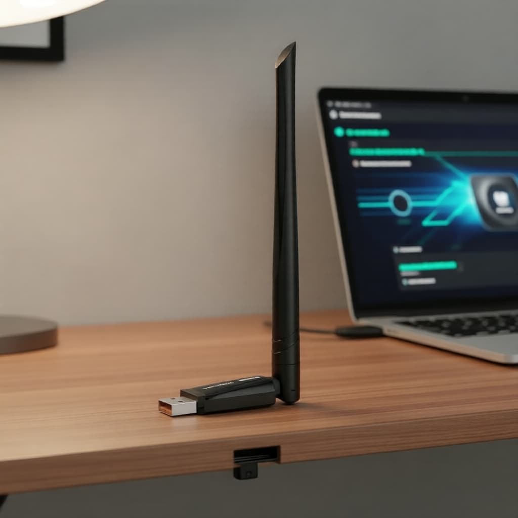 Vention USB WiFi 6 2x2 MIMO 600 Mbps Bluetooth Dongle para Desktop
