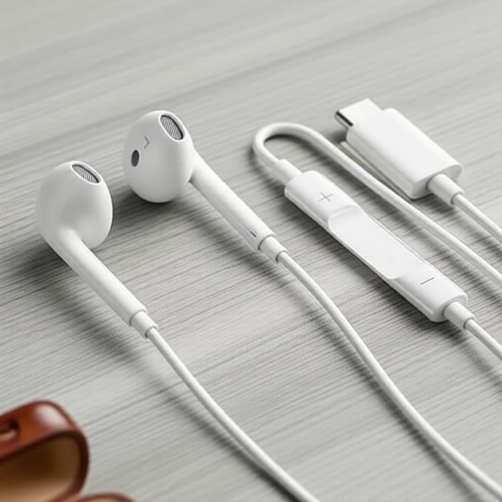 Tampões de Ouvido ABS com Fio Tipo C, Fones de Ouvido Intra-Auriculares para Esportes e Jogos