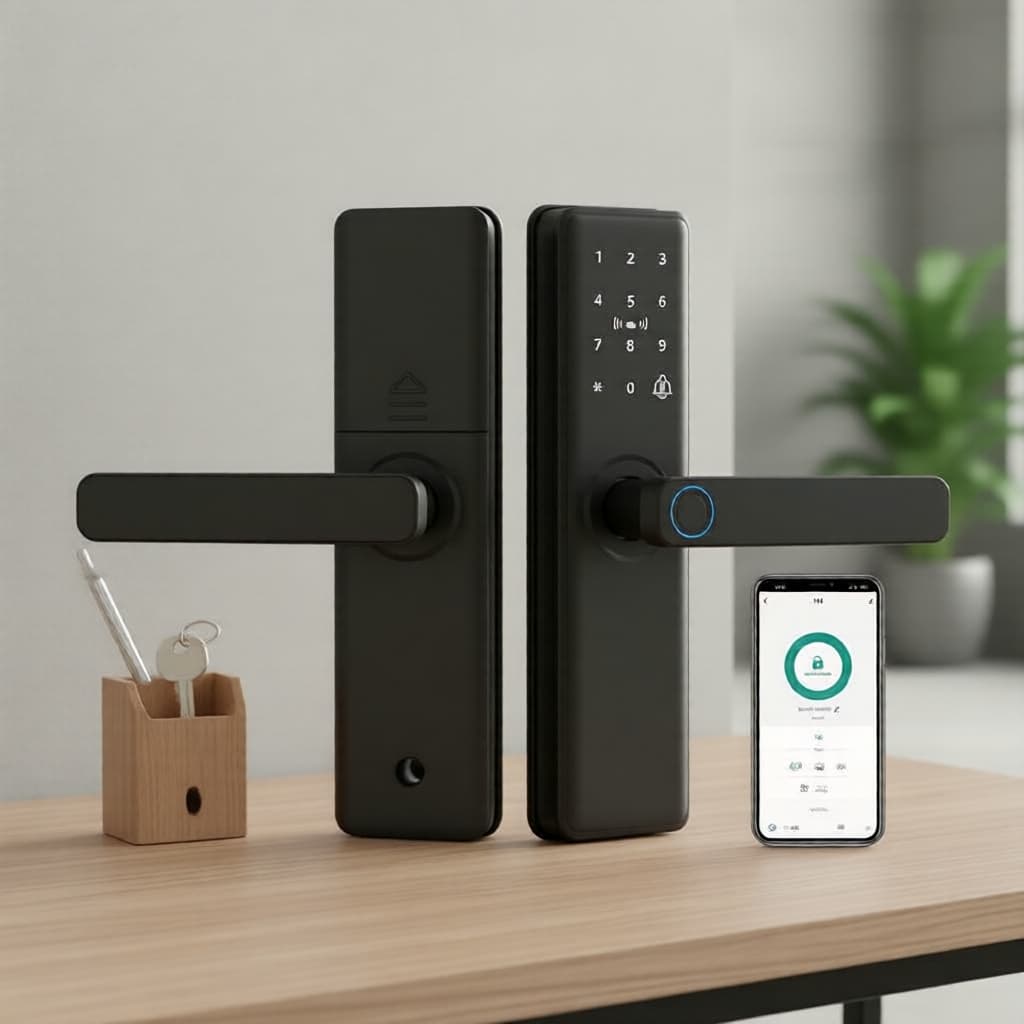 Fechadura Inteligente Wi-Fi de Melhor Venda: Teclado de Impressão Digital & Segurança de Porta RFID
