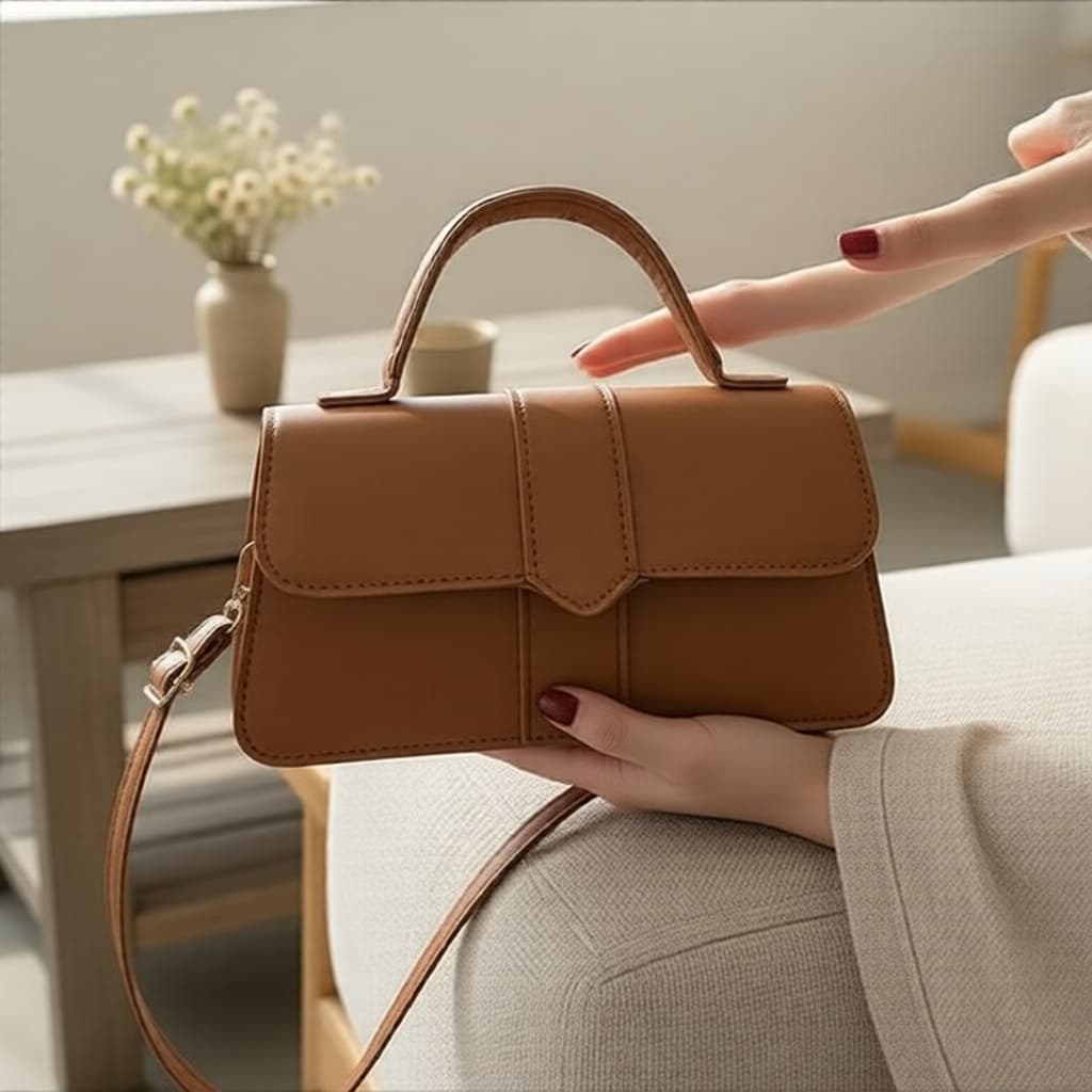 Bolsa feminina quadrada compacta de cor sólida, bolsa tiracolo da moda, bolsa casual de alta qualidade com design
