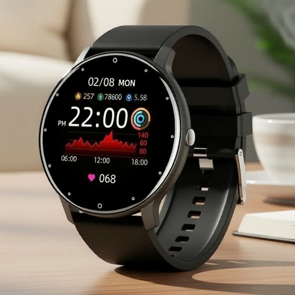 Smartwatch ZL02 Unissex - Novidade 2026, Resistente à Água IP68 e Monitor de Fitness