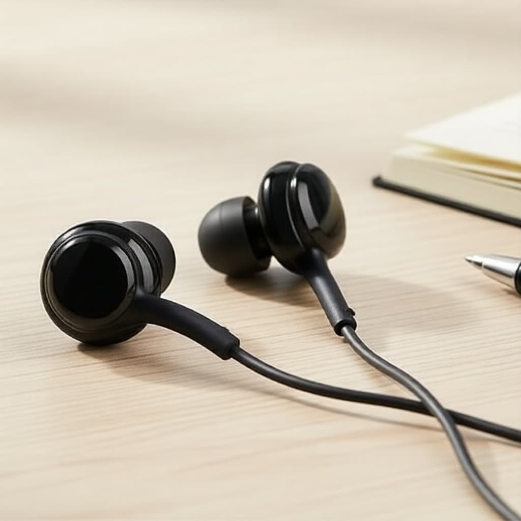 Fones de ouvido intra-auriculares 3,5 mm e USB-C com microfone, Hi-Fi, chamadas HD, fone esportivo e gamer