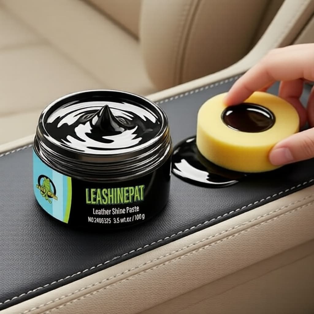 Pasta Restauradora de Couro e Plástico para Carro, Acabamento Preto