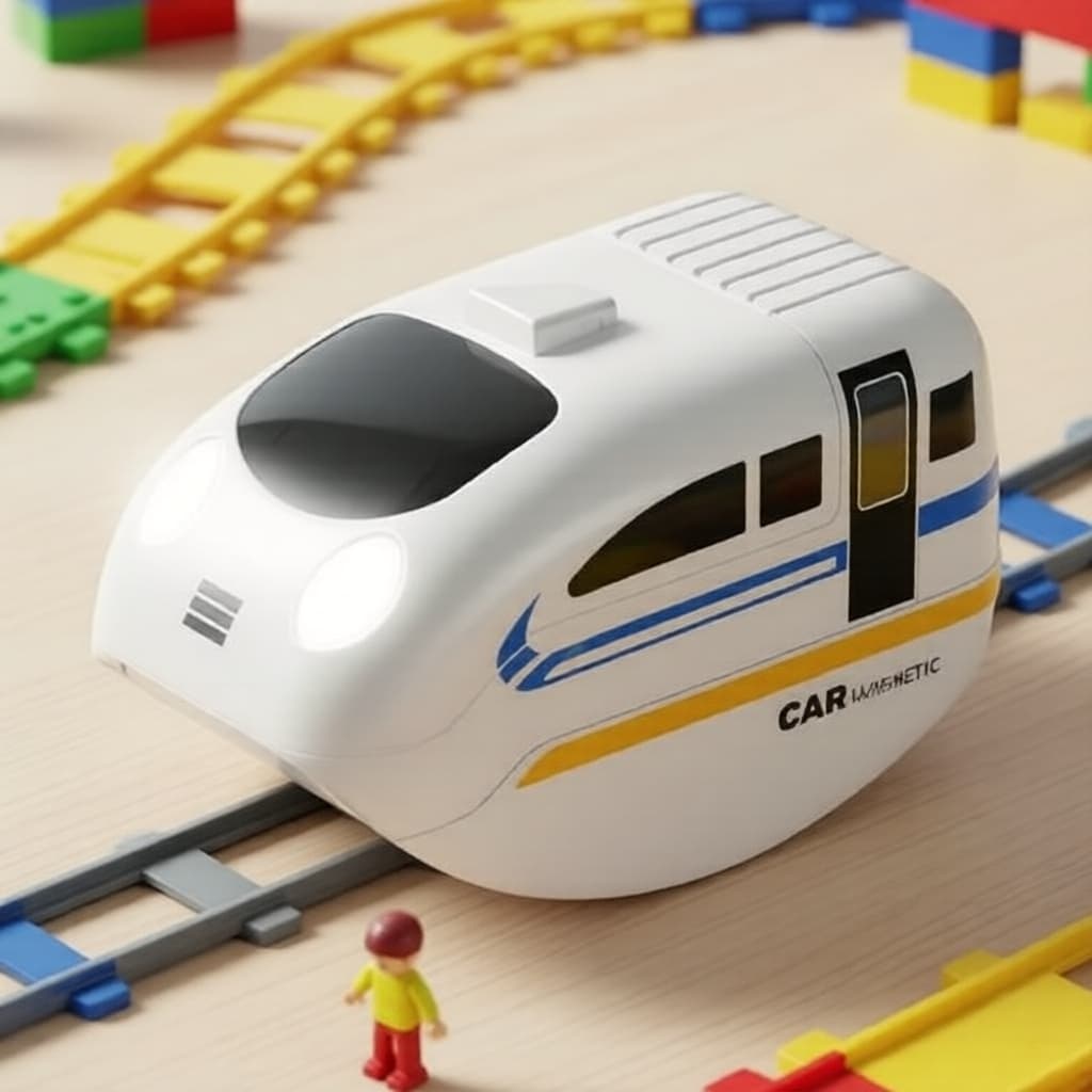Conjunto de Trilhos Magnéticos para Trens Elétricos Infantis: Carro de Brinquedo Anticravidade com Direção Suave e