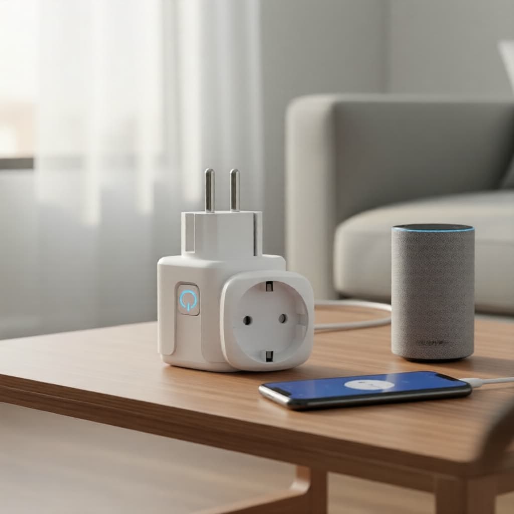 Plugue de Tomada Inteligente Wifi Tuya 16A/20A Tipo UE com Monitoramento do Consumo de Energia, Agendamento e Comandos