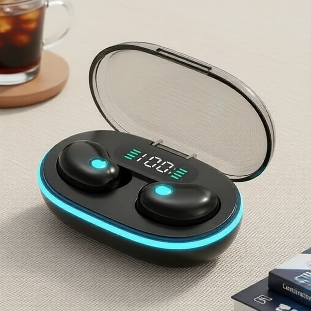 Fones de ouvido X55 TWS sem fio Bluetooth, mini fones de ouvido estéreo 9D HiFi com redução de ruído para dormir, para