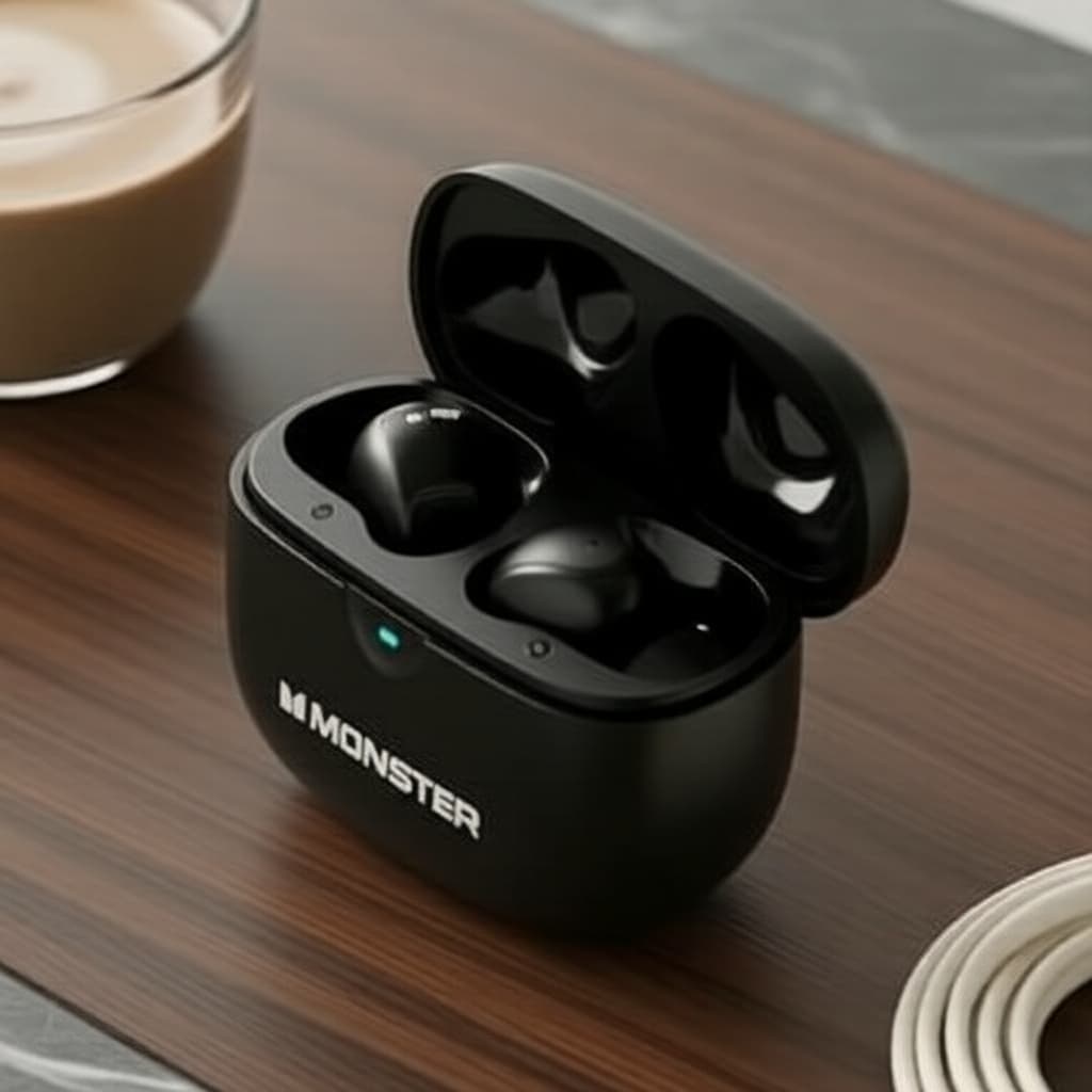 Fones de Ouvido Intra-Auriculares para Jogos Monster GT16: Latência Ultrabaixa, Bluetooth HiFi, Bateria Estendida e