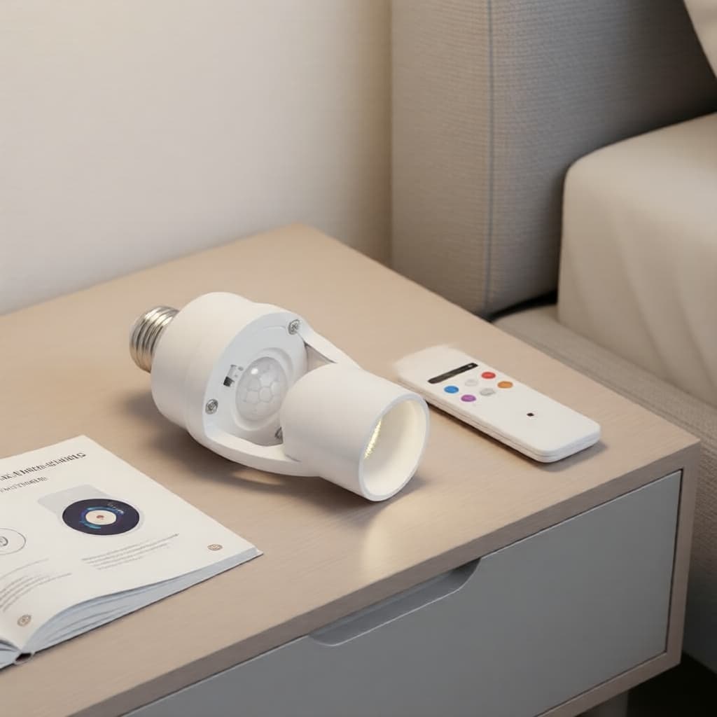 Interruptor Inteligente Pir Sensor De Movimento E27 Soquete Conversor Suporte Da Lâmpada Com Controle Luz Rv Compatível