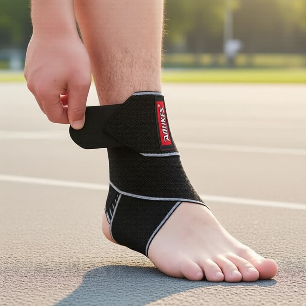 1 Peça Tornozeleira Esportiva, Respirável para Basquete, Futebol, Corrida - Proteção para Entorses