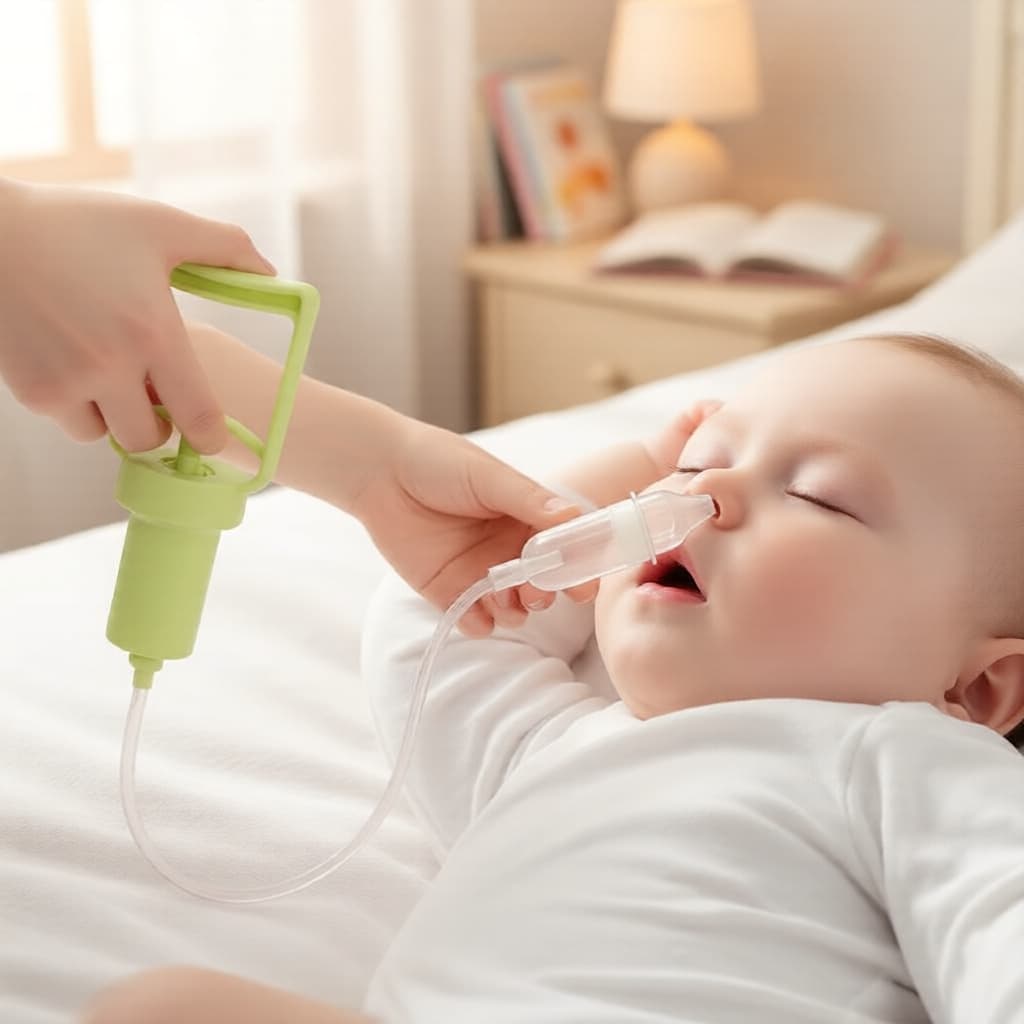 Aspirador Nasal Manual para Bebês – Sucção Eficiente para Alívio de Mucosidade em Recém-Nascidos e Crianças Pequenas