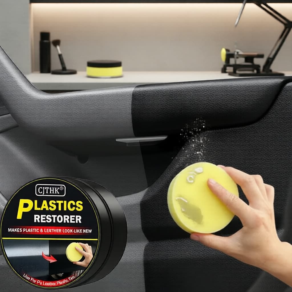 Restaurador de Plástico para Carros em Painéis Pretos e Acabamento em Couro