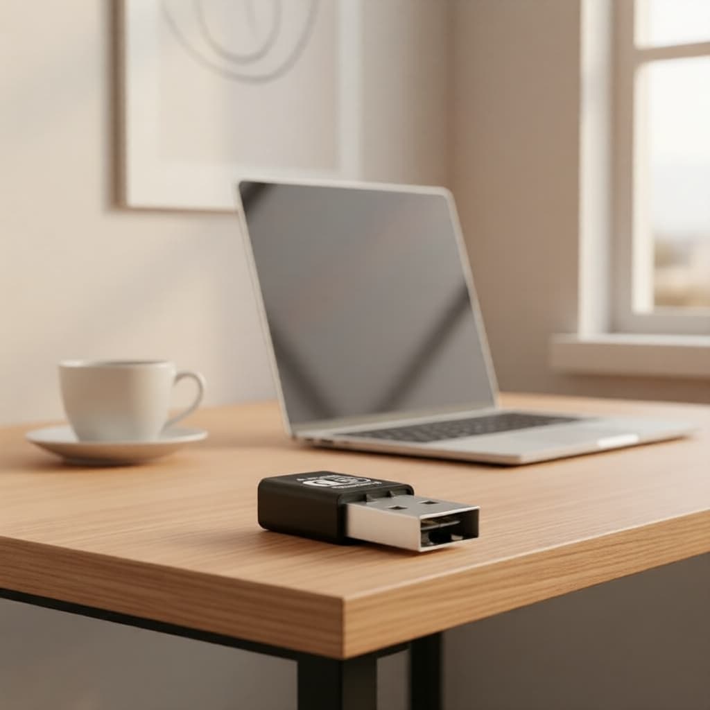 USB WiFi 5 Dongle 650Mbps Banda Dupla 2.4/5.8GHz Plug & Play Adaptador de Rede Sem Fio