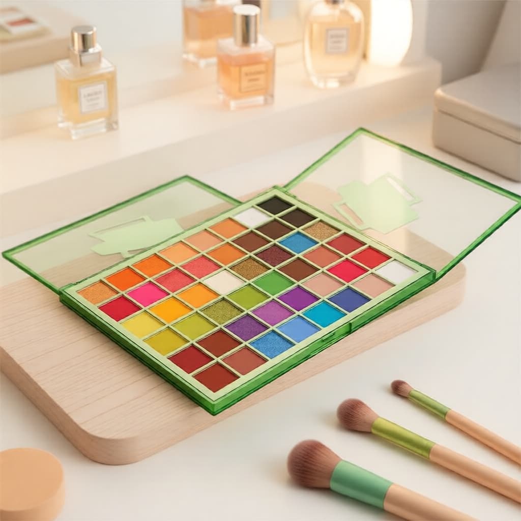 Paleta de Sombras Retrô UCANBE 48 Cores – Brilho Arco-Íris e Fosco com Glitter