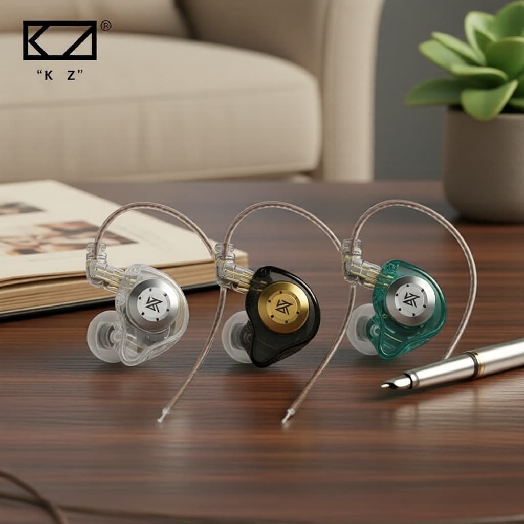 Fones de Ouvido Esportivos KZ-EDX Pro com Graves e Cancelamento de Ruído, Fones de Ouvido Intra-Auriculares HiFi
