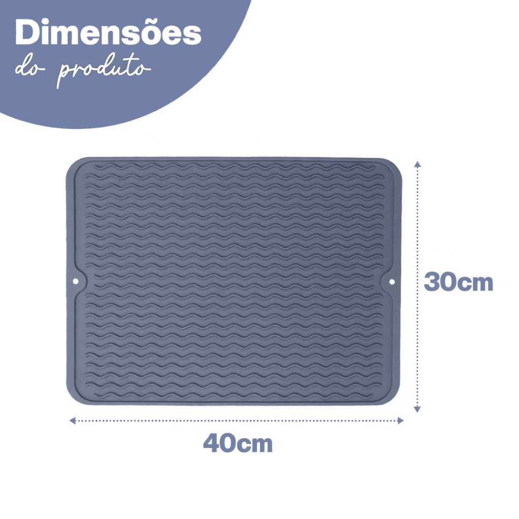 Tapete de Silicone Escorredor de Louça Descanso de Panela