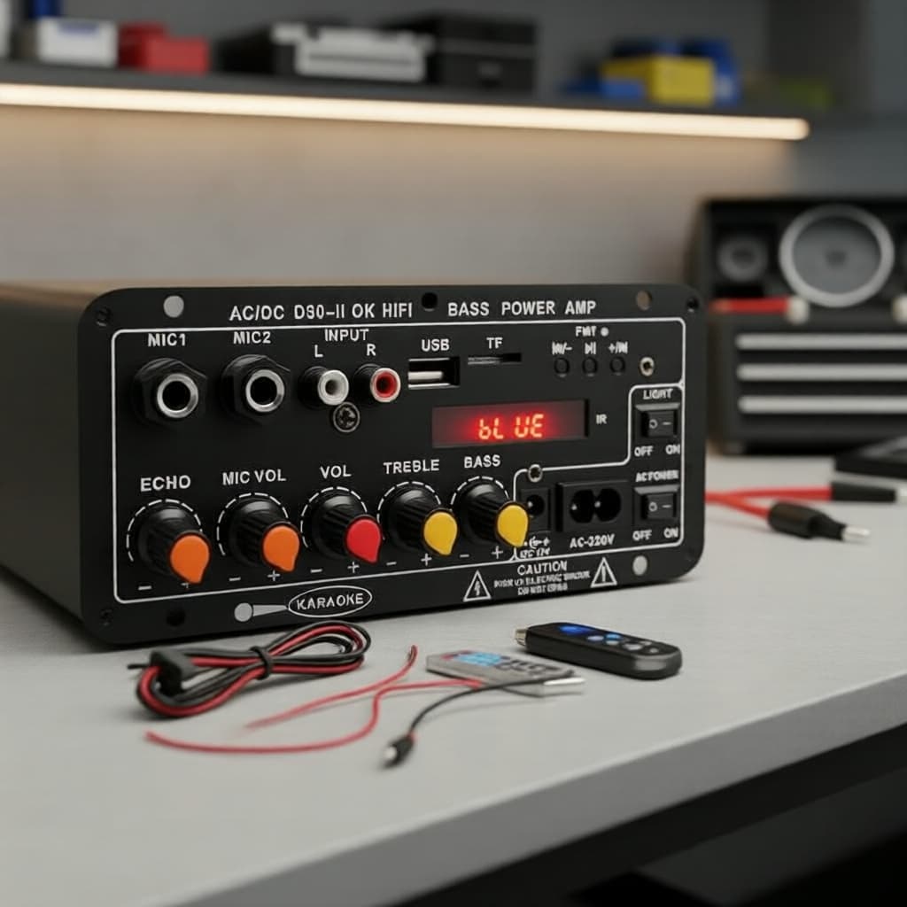 Amplificador de carro Bluetooth D30 D10 12V 24V, alta potência, display digital