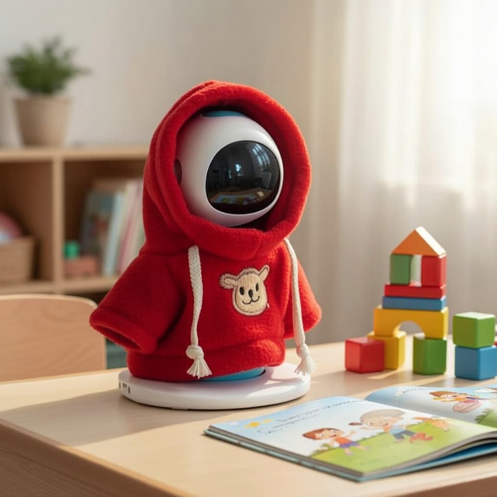 Eilik Robô Inteligente Tamagotchi com Chapéu, Suéter e Cachecol Exclusivos de Natal